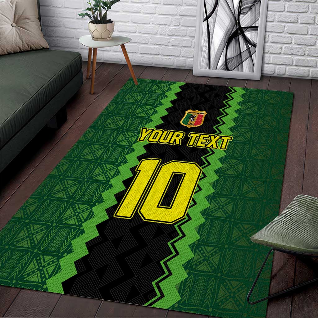 Custom Mali Football Area Rug Les Aigles-Green Gold and Red