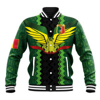 Custom Mali Football Baseball Jacket Les Aigles-Green Gold and Red