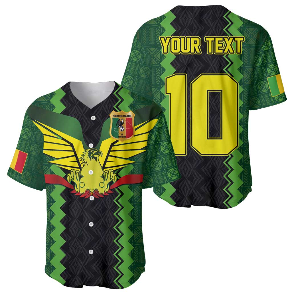 Custom Mali Football Baseball Jersey Les Aigles-Green Gold and Red