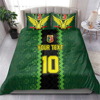 Custom Mali Football Bedding Set Les Aigles-Green Gold and Red