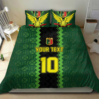 Custom Mali Football Bedding Set Les Aigles-Green Gold and Red
