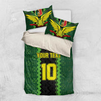 Custom Mali Football Bedding Set Les Aigles-Green Gold and Red