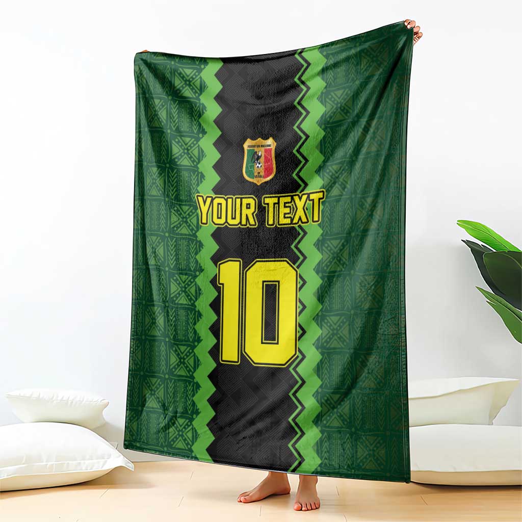 Custom Mali Football Blanket Les Aigles-Green Gold and Red