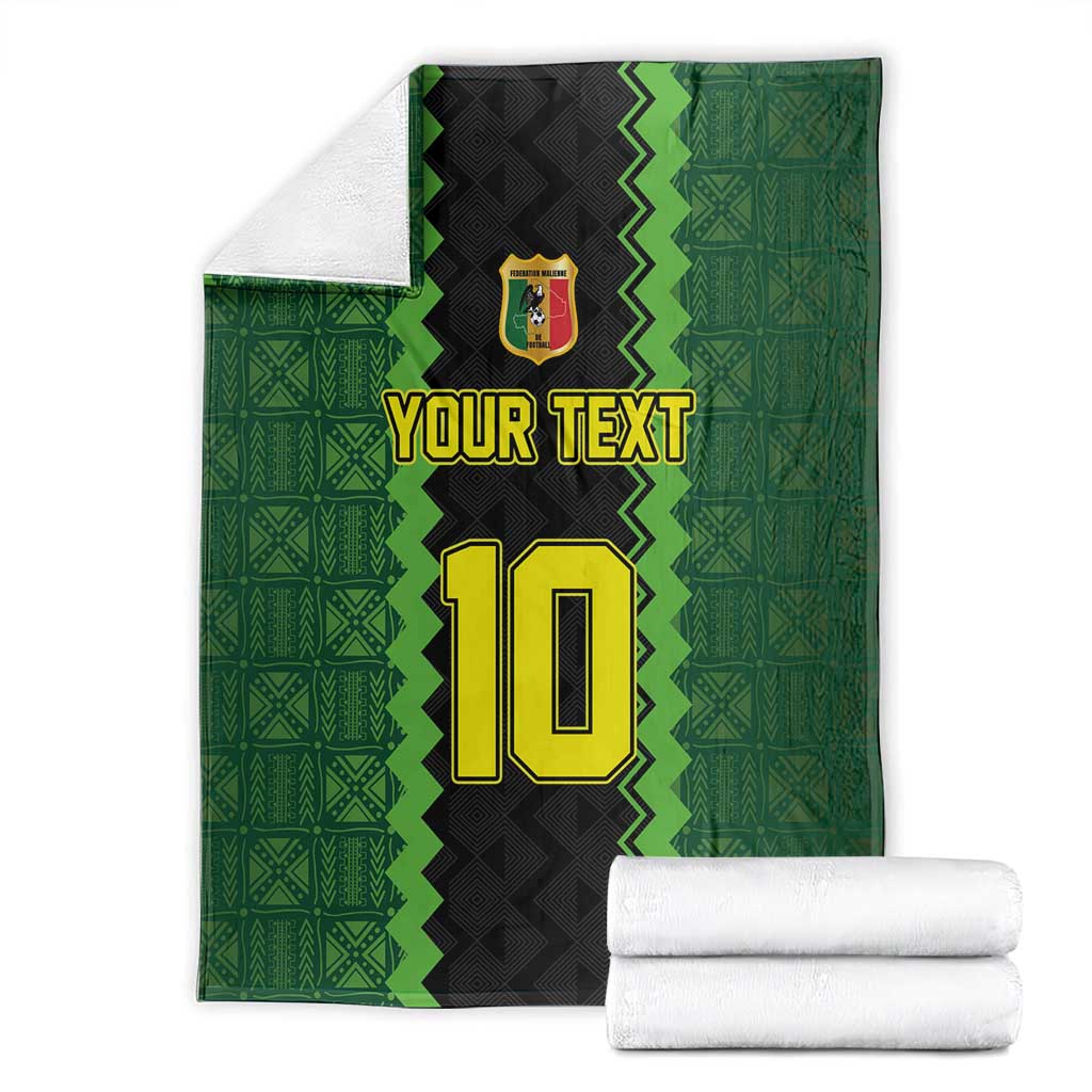 Custom Mali Football Blanket Les Aigles-Green Gold and Red