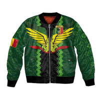 Custom Mali Football Bomber Jacket Les Aigles-Green Gold and Red
