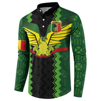Custom Mali Football Button Sweatshirt Les Aigles-Green Gold and Red