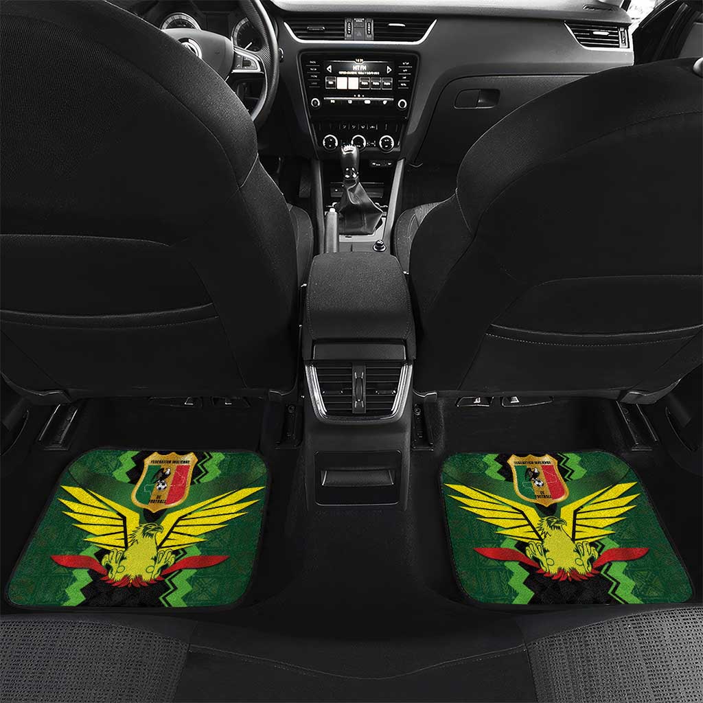 Custom Mali Football Car Mats Les Aigles-Green Gold and Red