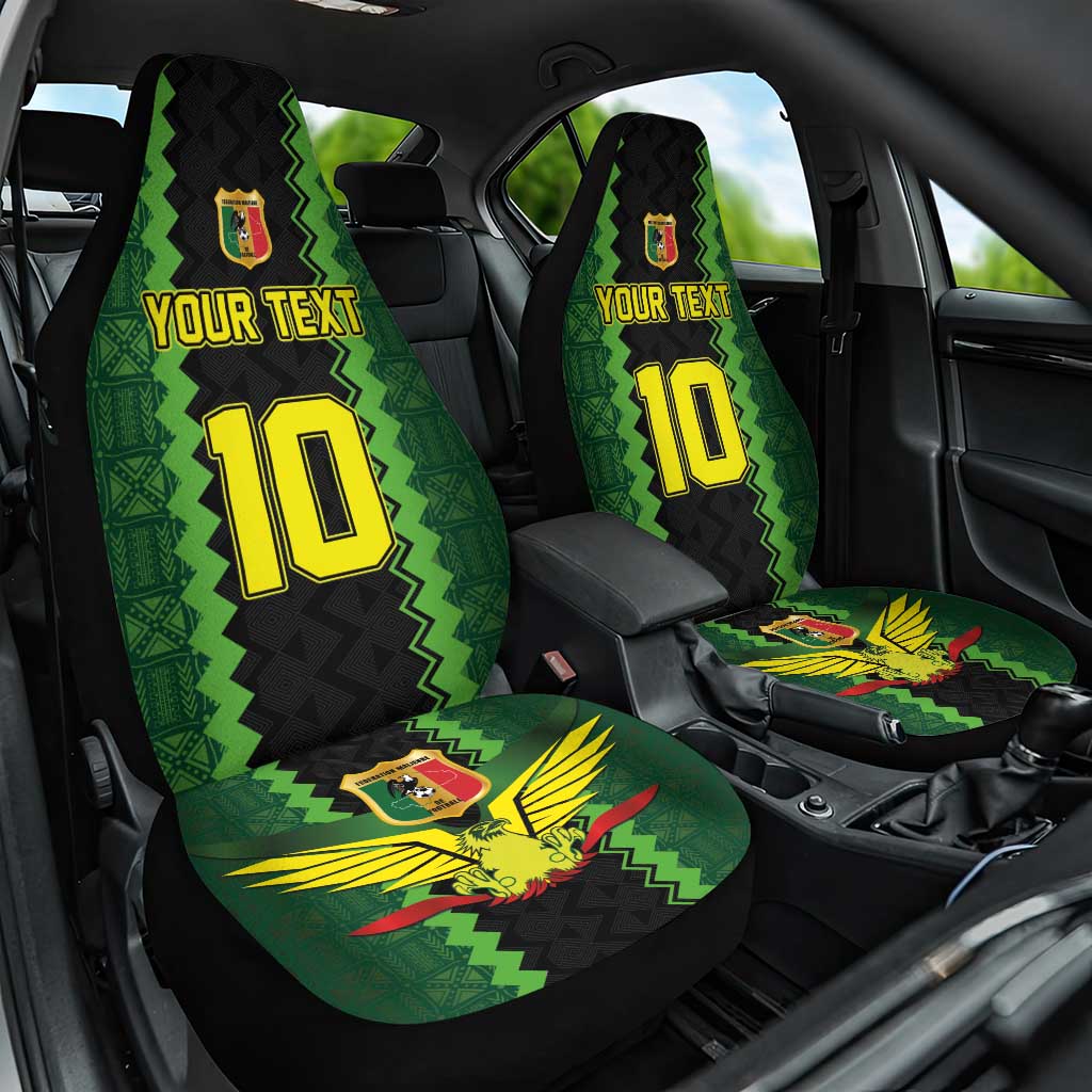 Custom Mali Football Car Seat Cover Les Aigles-Green Gold and Red