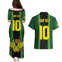 Custom Mali Football Couples Matching Puletasi and Hawaiian Shirt Les Aigles-Green Gold and Red