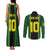 Custom Mali Football Couples Matching Tank Maxi Dress and Long Sleeve Button Shirt Les Aigles-Green Gold and Red
