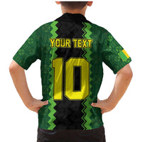 Custom Mali Football Family Matching Mermaid Dress and Hawaiian Shirt Les Aigles-Green Gold and Red