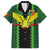 Custom Mali Football Family Matching Off The Shoulder Long Sleeve Dress and Hawaiian Shirt Les Aigles-Green Gold and Red