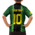Custom Mali Football Family Matching Off Shoulder Maxi Dress and Hawaiian Shirt Les Aigles-Green Gold and Red