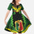 Custom Mali Football Family Matching Off Shoulder Maxi Dress and Hawaiian Shirt Les Aigles-Green Gold and Red