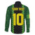 Custom Mali Football Family Matching Off Shoulder Maxi Dress and Hawaiian Shirt Les Aigles-Green Gold and Red