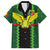 Custom Mali Football Family Matching Short Sleeve Bodycon Dress and Hawaiian Shirt Les Aigles-Green Gold and Red