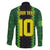 Custom Mali Football Family Matching Short Sleeve Bodycon Dress and Hawaiian Shirt Les Aigles-Green Gold and Red