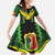 Custom Mali Football Family Matching Summer Maxi Dress and Hawaiian Shirt Les Aigles-Green Gold and Red