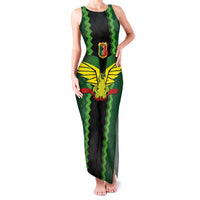 Custom Mali Football Family Matching Tank Maxi Dress and Hawaiian Shirt Les Aigles-Green Gold and Red