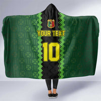 Custom Mali Football Hooded Blanket Les Aigles-Green Gold and Red