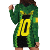 Custom Mali Football Hoodie Dress Les Aigles-Green Gold and Red