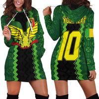 Custom Mali Football Hoodie Dress Les Aigles-Green Gold and Red