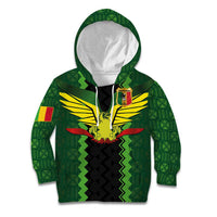 Custom Mali Football Kid Hoodie Les Aigles-Green Gold and Red