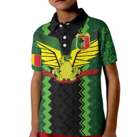 Custom Mali Football Kid Polo Shirt Les Aigles-Green Gold and Red