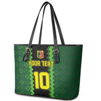 Custom Mali Football Leather Tote Bag Les Aigles-Green Gold and Red