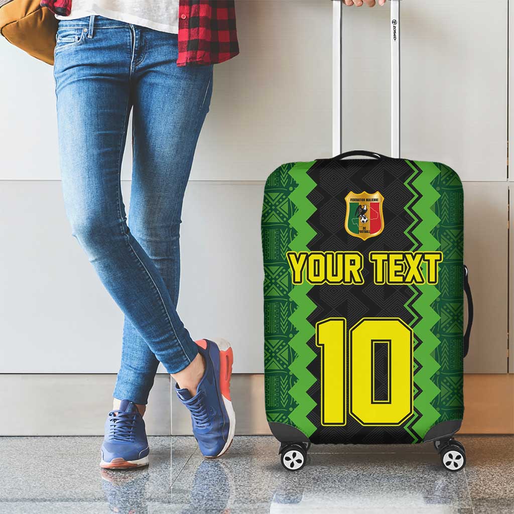 Custom Mali Football Luggage Cover Les Aigles-Green Gold and Red