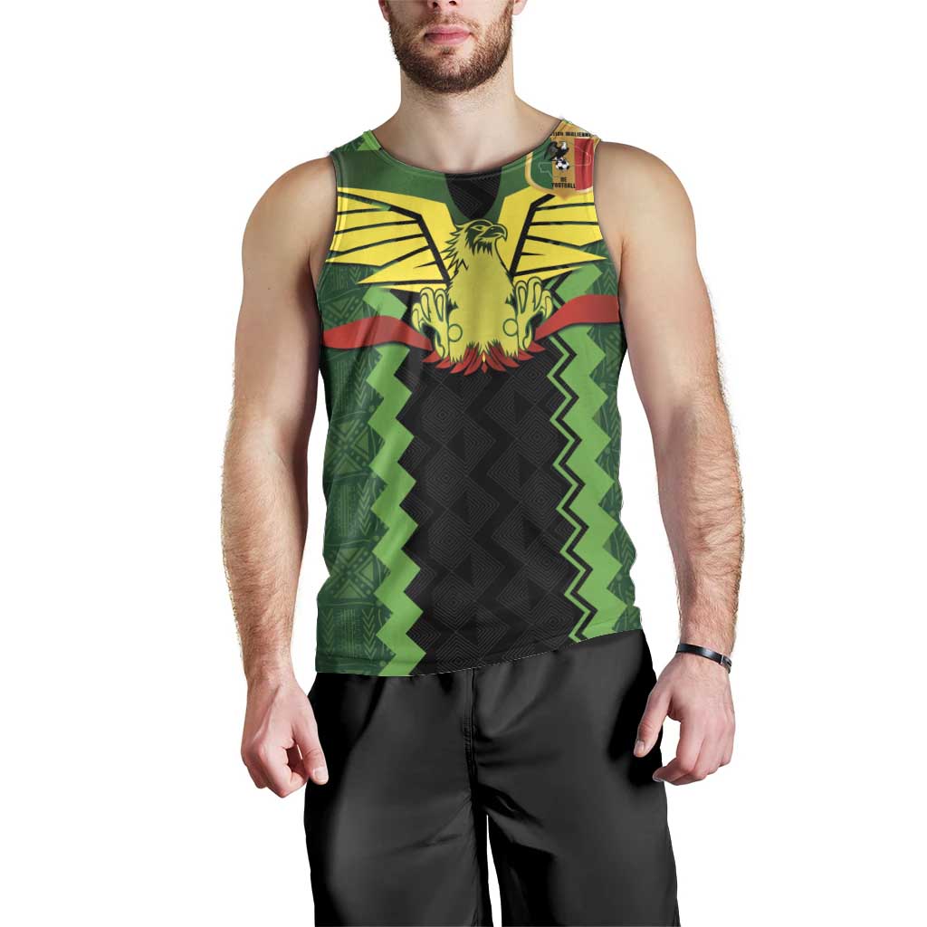 Custom Mali Football Men Tank Top Les Aigles-Green Gold and Red