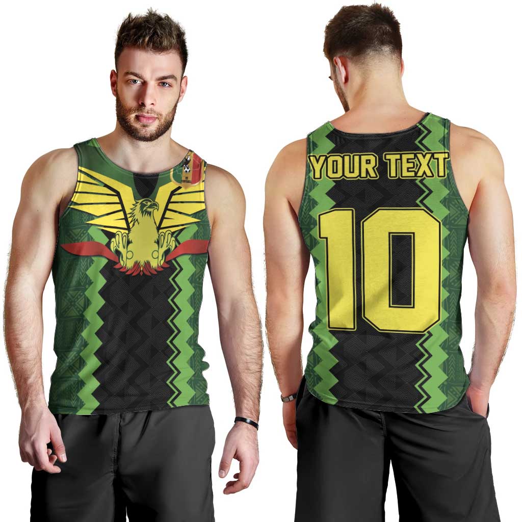 Custom Mali Football Men Tank Top Les Aigles-Green Gold and Red