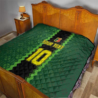 Custom Mali Football Quilt Les Aigles-Green Gold and Red