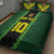 Custom Mali Football Quilt Bed Set Les Aigles-Green Gold and Red