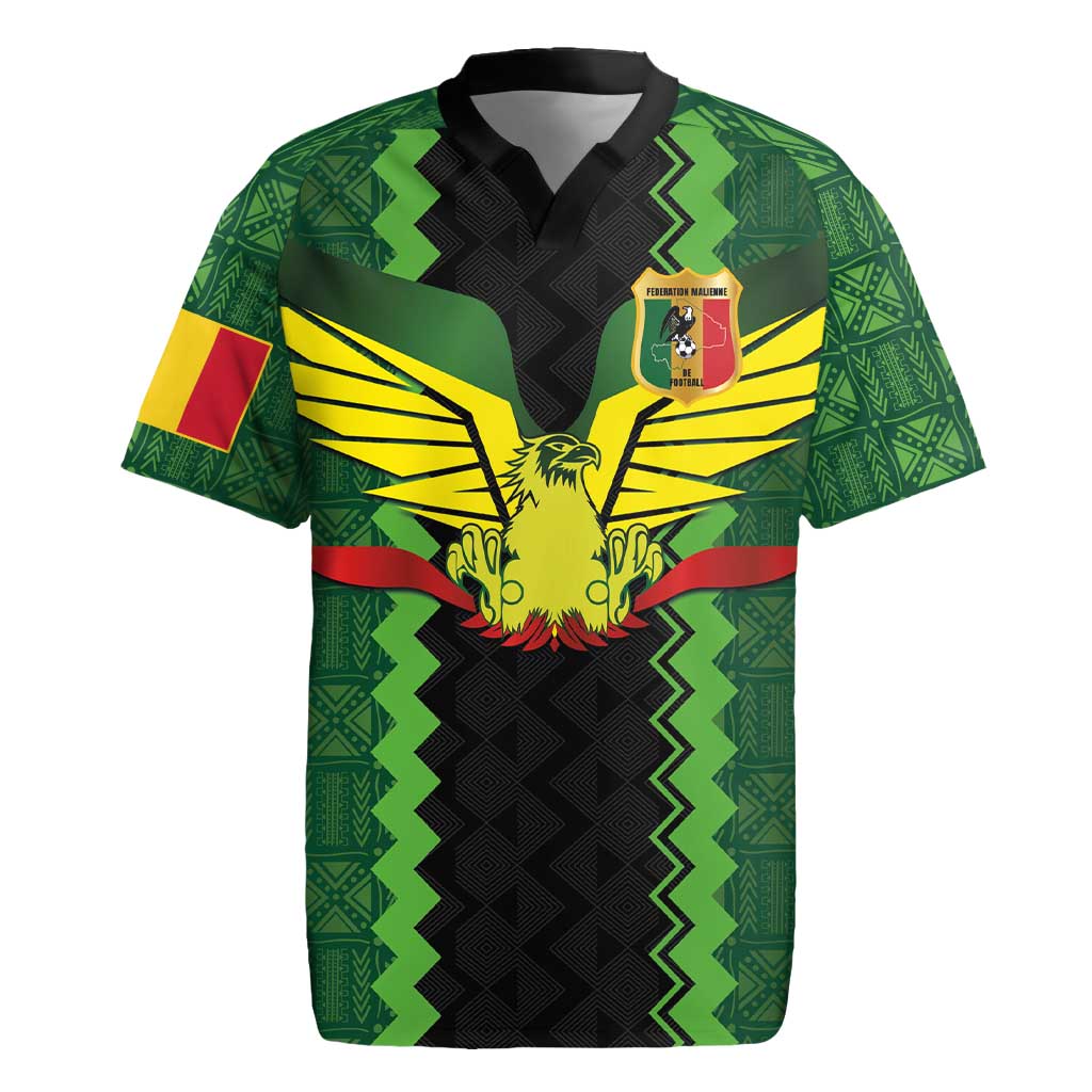 Custom Mali Football Rugby Jersey Les Aigles-Green Gold and Red