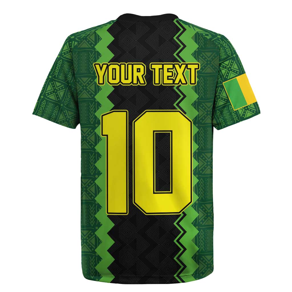 Custom Mali Football Rugby Jersey Les Aigles-Green Gold and Red