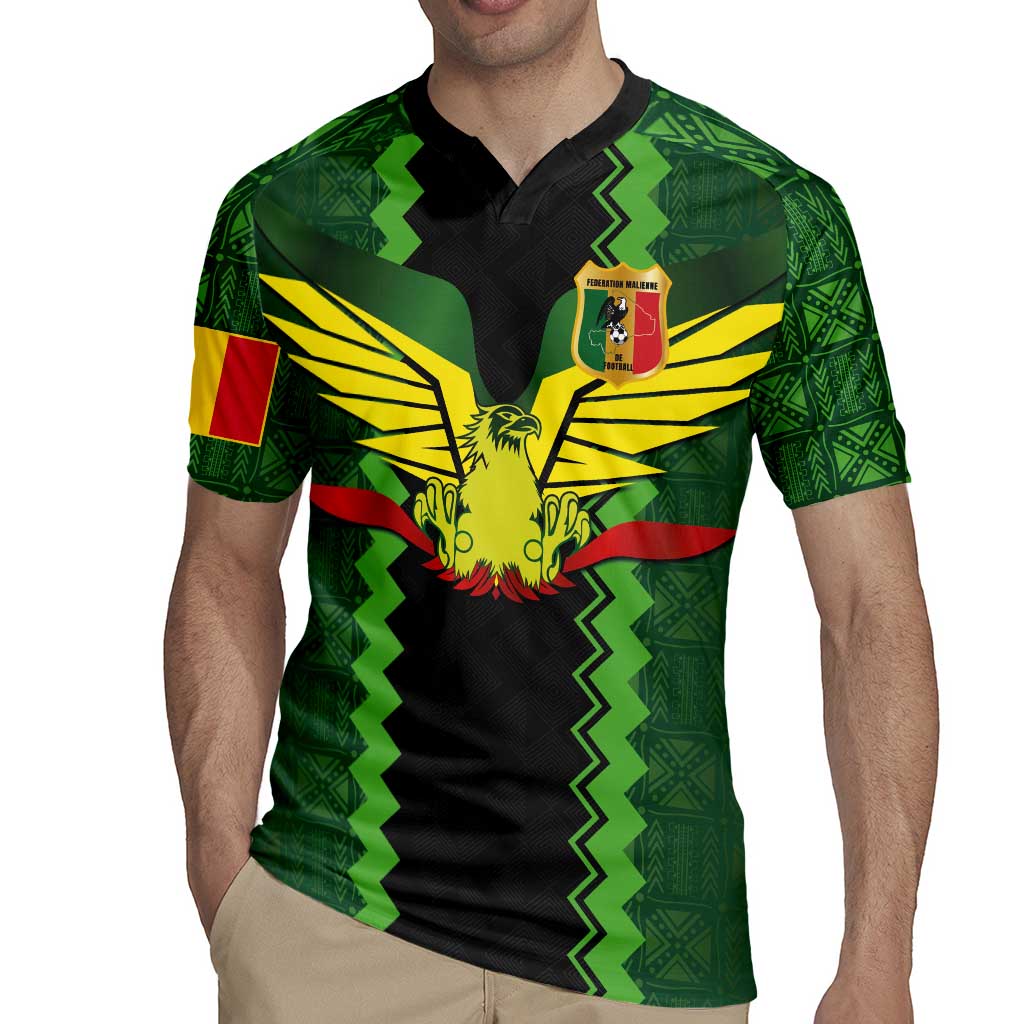 Custom Mali Football Rugby Jersey Les Aigles-Green Gold and Red
