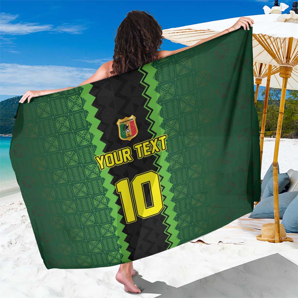 Custom Mali Football Sarong Les Aigles-Green Gold and Red
