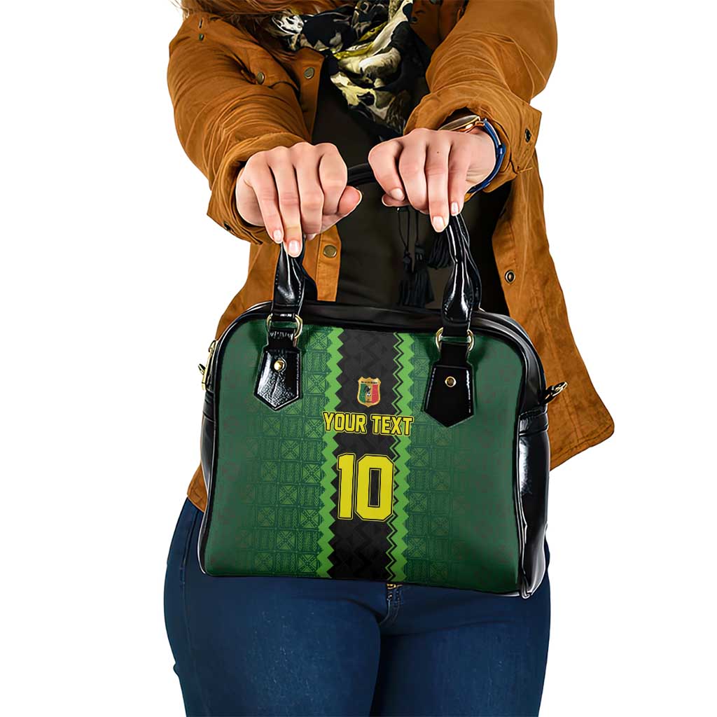 Custom Mali Football Shoulder Handbag Les Aigles-Green Gold and Red