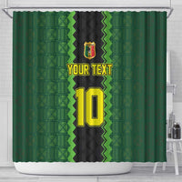 Custom Mali Football Shower Curtain Les Aigles-Green Gold and Red