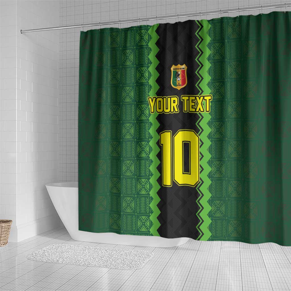Custom Mali Football Shower Curtain Les Aigles-Green Gold and Red