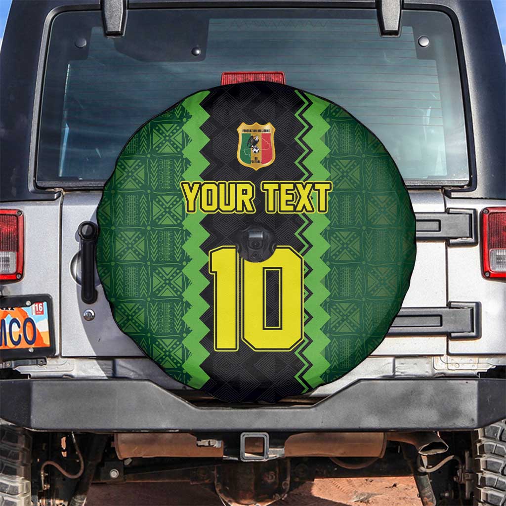 Custom Mali Football Spare Tire Cover Les Aigles-Green Gold and Red