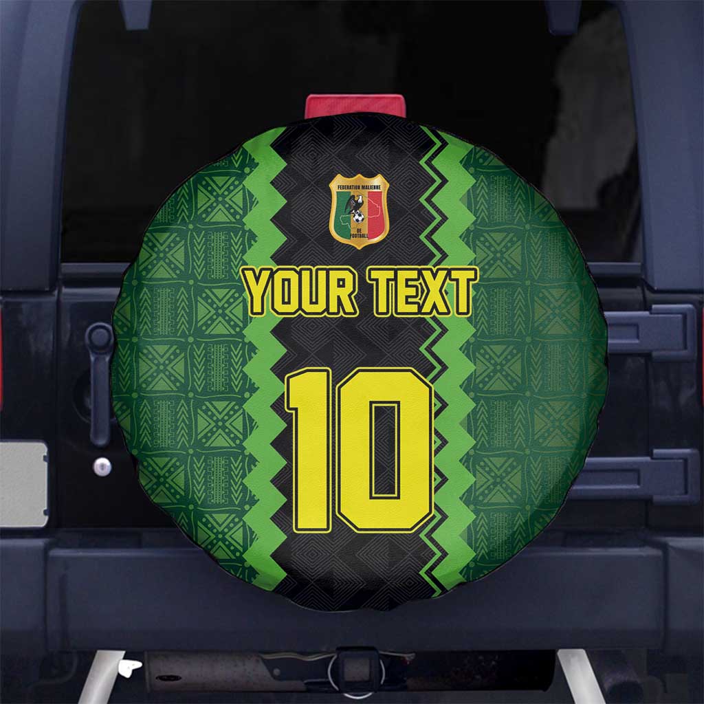 Custom Mali Football Spare Tire Cover Les Aigles-Green Gold and Red