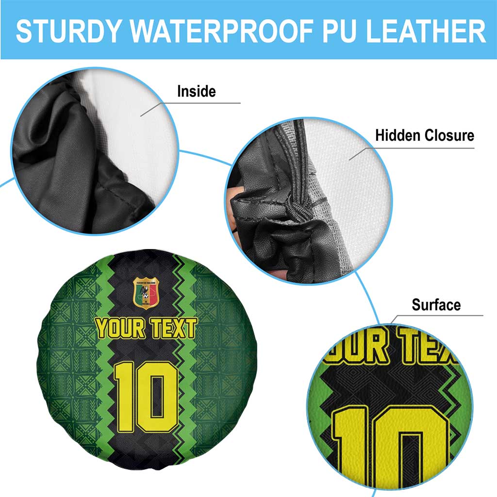 Custom Mali Football Spare Tire Cover Les Aigles-Green Gold and Red