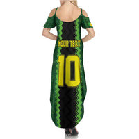 Custom Mali Football Summer Maxi Dress Les Aigles-Green Gold and Red