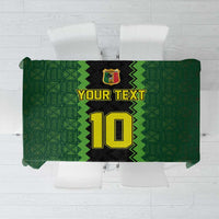 Custom Mali Football Tablecloth Les Aigles-Green Gold and Red