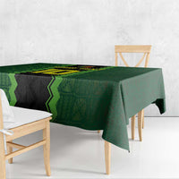 Custom Mali Football Tablecloth Les Aigles-Green Gold and Red