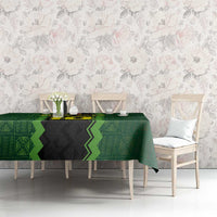 Custom Mali Football Tablecloth Les Aigles-Green Gold and Red