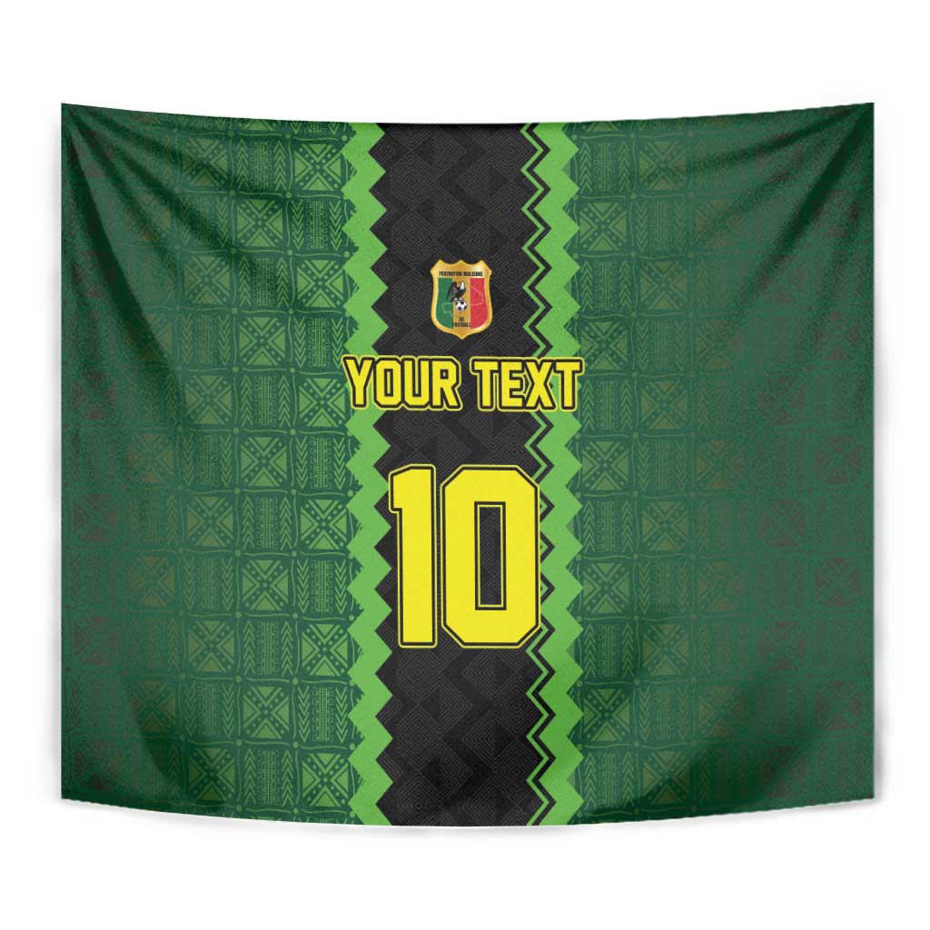 Custom Mali Football Tapestry Les Aigles-Green Gold and Red
