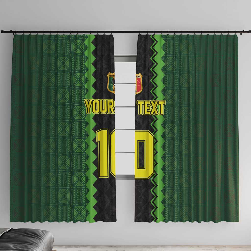 Custom Mali Football Window Curtain Les Aigles-Green Gold and Red